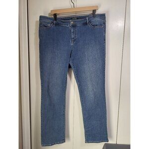 LAUREN RALPH LAUREN Women's SZ 16W Premier Straight Denim Jeans Classic